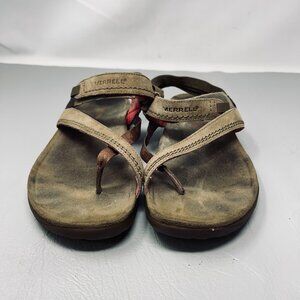 Merrell Womens Kangaroo Slingback Sandals Size 9 Tan Suede Outdoor Travel Comfor